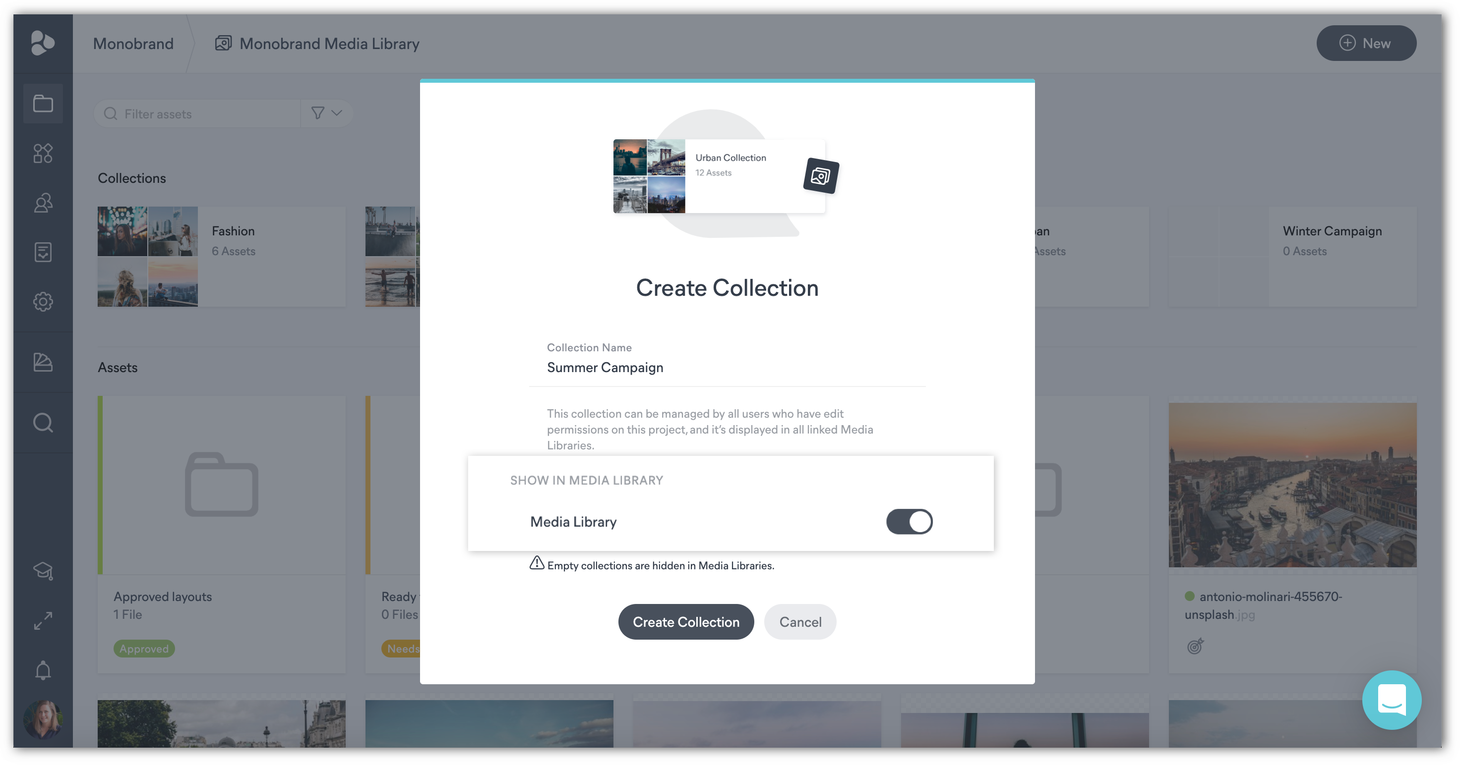 Collection visibility