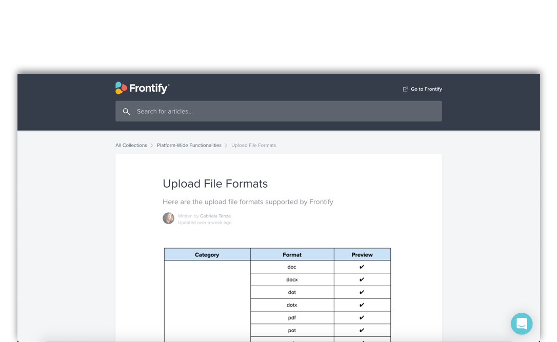 Upload File Formats